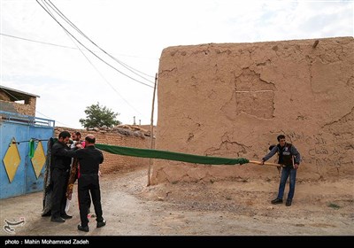 مراسم علم گردانی در روستای علی آباد قوچان