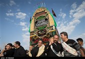 نخلهایی که به یاد سید و سالار شهیدان به حرکت درمیآیند؛ سنت 200 ساله عزاداری جاجرمیها+فیلم