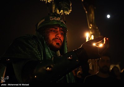 دسته عزاداری سقا ها در شام غریبان-قم