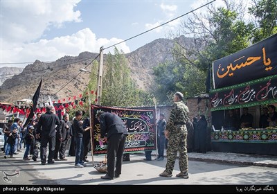 آیین عزاداری ظهر عاشورا در روستای حسنکدر جاده چالوس