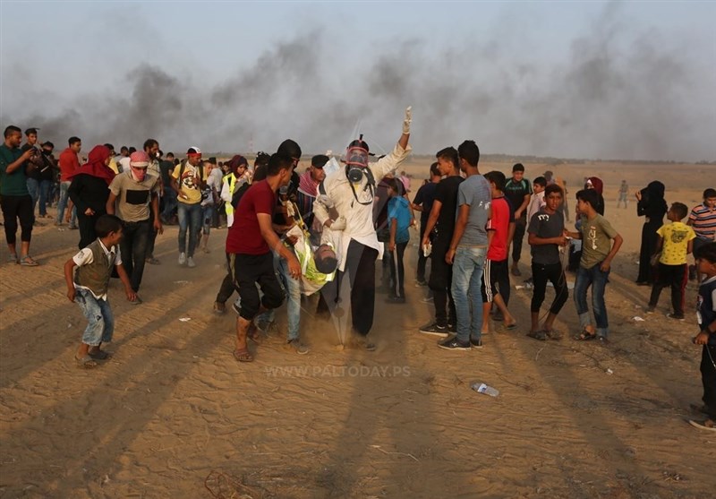 فلسطین|یک شهید و 312 زخمی در راهپیمایی شکستن محاصره/ برگزاری راهپیمایی «انتفاضه الاقصی» در جمعه آینده