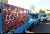توزیع سبد غذایی بین نیازمندان سمنان در قاب تصویر
