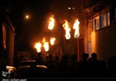 آئین ملی و سنتی "دستهچوبی" در گرگان به روایت تصویر