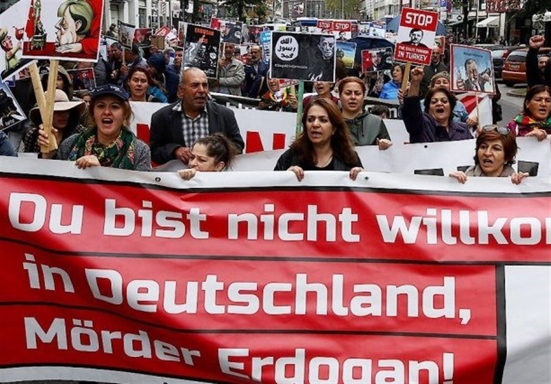 برگزاری اعتراضات علیه سیاست‌های اردوغان در شهرهای آلمان