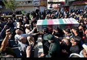 خوزستان|پیکر 3 تن از شهدای حادثه تروریستی اهواز در باغملک تشییع شد