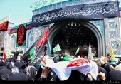 پیمایش کاروان عظیم بانوان بنی‌اسد بسوی حرم امام حسین(ع)