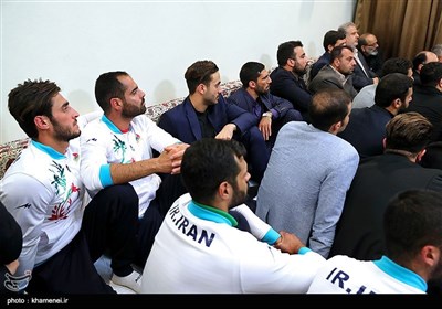 دیدار مدال‌آوران کاروان ورزشی ایران در بازی‌های آسیایی 2018 اندونزی با مقام معظم رهبری