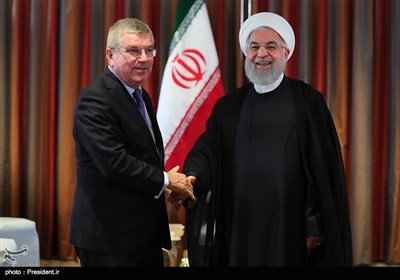 دکتر روحانی در دیدار رییس کمیته بین المللی المپیک