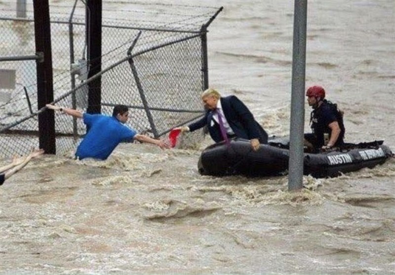 Internet Goes Nuts over Fake Photo of Trump ‘Rescuing’ Flood Victims (+Photos)