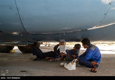 اورهال هواپیمای سی 130 و ایلوشین روسی در پایگاه هوایی شهید دوران شیراز