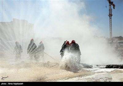  مراسم روز ایمنی و آتش نشانی در مشهد