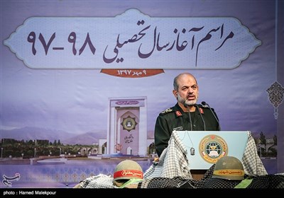 سخنرانی سردار احمد وحیدی رئیس دانشگاه عالی دفاع ملی