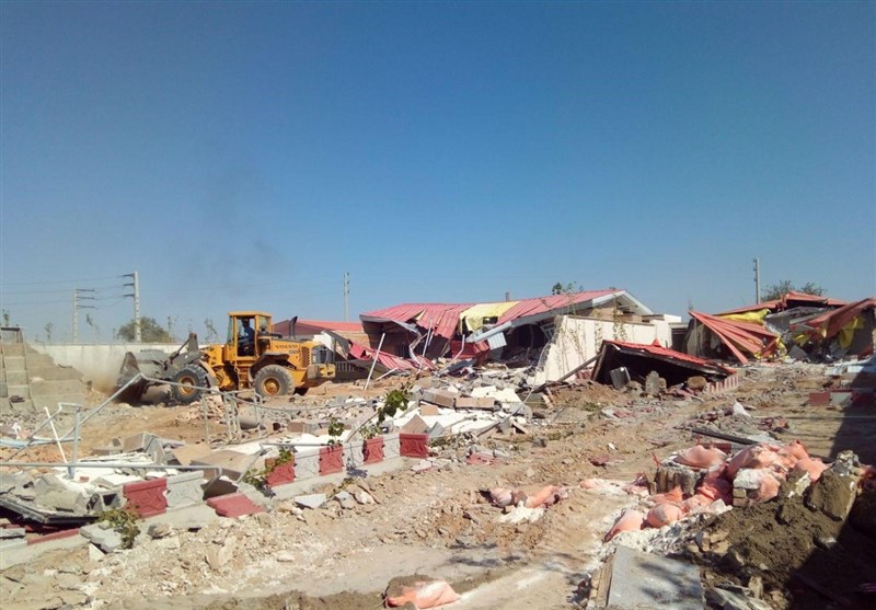 تخریب 4 بنای غیرمجاز در گرگان؛ قلع و قمع در منطقه زیارت گرگان ادامه دارد