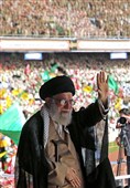حضور رهبر معظم انقلاب در اجتماع عظیم بسیجیان در ورزشگاه آزادی