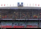 حضور رهبر معظم انقلاب در اجتماع عظیم بسیجیان در ورزشگاه آزادی