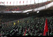 حضور رهبر معظم انقلاب در اجتماع عظیم بسیجیان در ورزشگاه آزادی