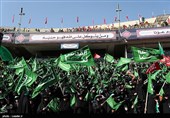 حضور رهبر معظم انقلاب در اجتماع عظیم بسیجیان در ورزشگاه آزادی