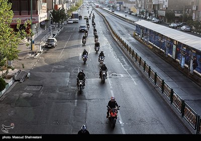 رژه موتور سواران یگان امنیتی امام حسن مجتبی(ع) سپاه