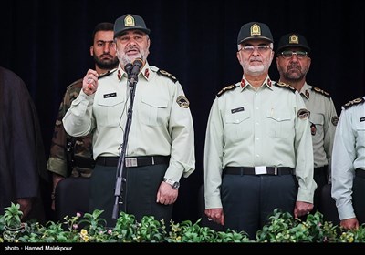 سخنرانی سردار حسین اشتری فرمانده ناجا در مراسم صبحگاه مشترک یگان‌های نیروی انتظامی