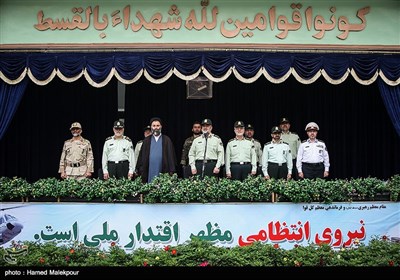 سخنرانی سردار حسین اشتری فرمانده ناجا در مراسم صبحگاه مشترک یگان‌های نیروی انتظامی
