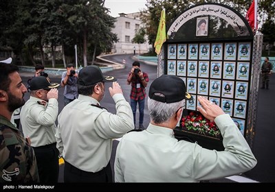 سردار حسین اشتری فرمانده ناجا در مراسم صبحگاه مشترک یگان‌های نیروی انتظامی