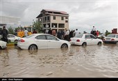 سیلاب و آب گرفتگی منازل در رودسر گیلان