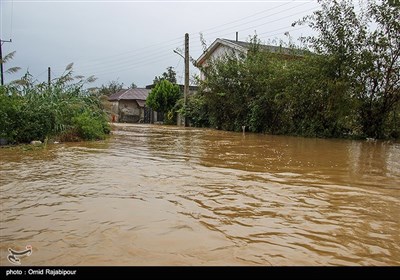 جاری شدن سیل در شرق گیلان 