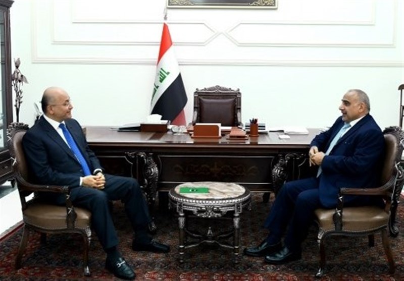 رایزنی صالح و عبدالمهدی درباره کابینه عراق