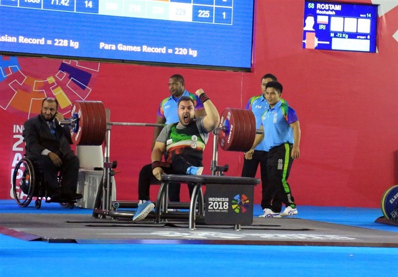 وزنه‌برداری قهرمانی معلولان جهان| روح‌الله رستمی اولین طلایی کاروان ایران شد
