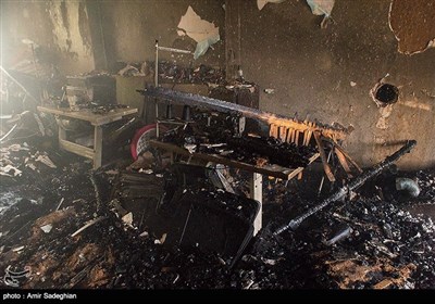 آتش سوزی در انبار تزئینات خودرو در شیراز