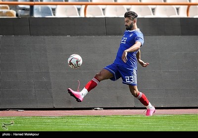رامین رضاییان در تمرین تیم ملی فوتبال ایران