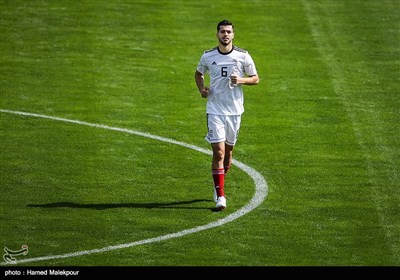 سعید عزت‌اللهی در تمرین تیم ملی فوتبال ایران