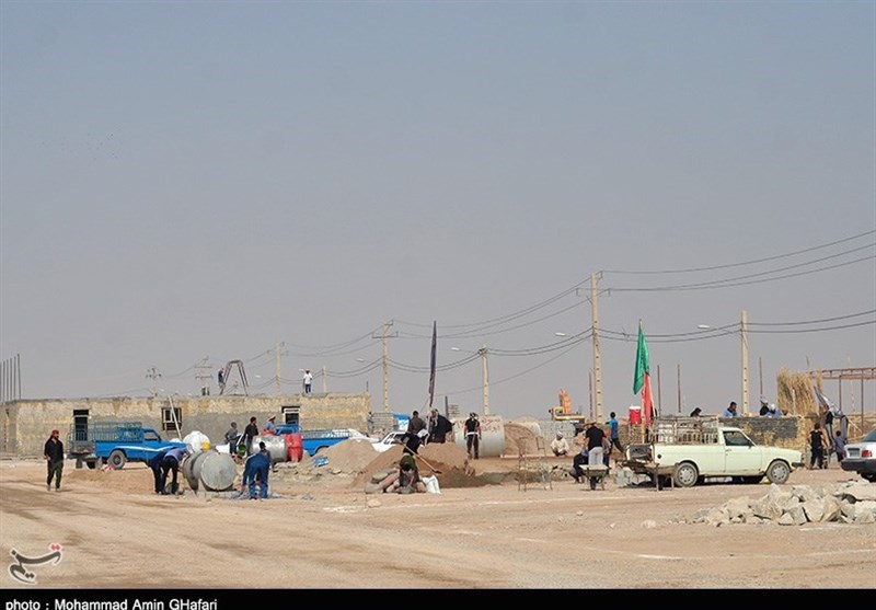 اربعین حسینی| آماده سازی موکب‌ها در مرز چذابه به روایت تصاویر