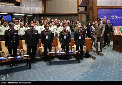 امیر سرتیپ امیر حاتمی وزیر دفاع در مراسم اختتامیه‌ چهارمین همایش بین‌المللی طب نظامی آسیا پاسیفیک 
