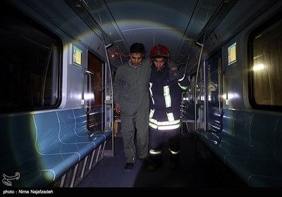 مانور حادثه در مترو -مشهد