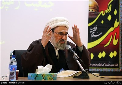 حجت‌الاسلام محمدحسن رحیمیان رئیس جبهه مردمی نیروهای انقلاب اسلامی در پنجمین کنگره سراسری جمعیت رهپویان انقلاب اسلامی