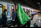 اربعین حسینی|نخستین قطار قم به شلمچه به مقصد خود رسید