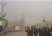 اربعین حسینی| وقوع طوفان خاک در مرز چذابه و غافلگیری زائران و مسئولان ستاد اربعین+ فیلم
