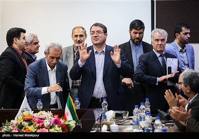 حضور رضا رحمانی وزیر پیشنهادی صنعت، معدن و تجارت در جمع اعضای اتاق بازرگانی ایران