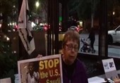 اعتصاب در نیویورک بر ضد جنایات عربستان