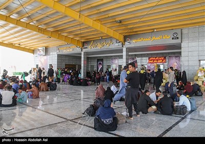 خروج زائران اربعین حسینی از مرز شلمچه 