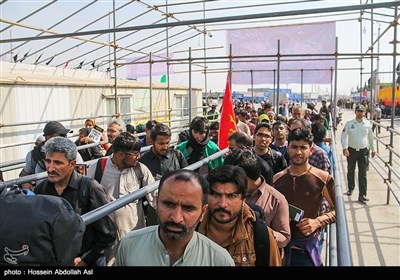 خروج زائران اربعین حسینی از مرز شلمچه 