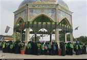 اربعین حسینی| استقبال و پذیرایی از زائران خارجی در مقبره شهدای گمنام اندیمشک+ تصاویر
