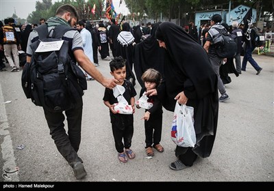 پیاده روی زائران اربعین حسینی از نجف به کربلا 