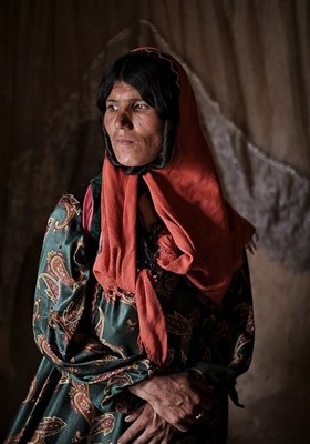 زن بختیاری ساکن روستای سرقلعه