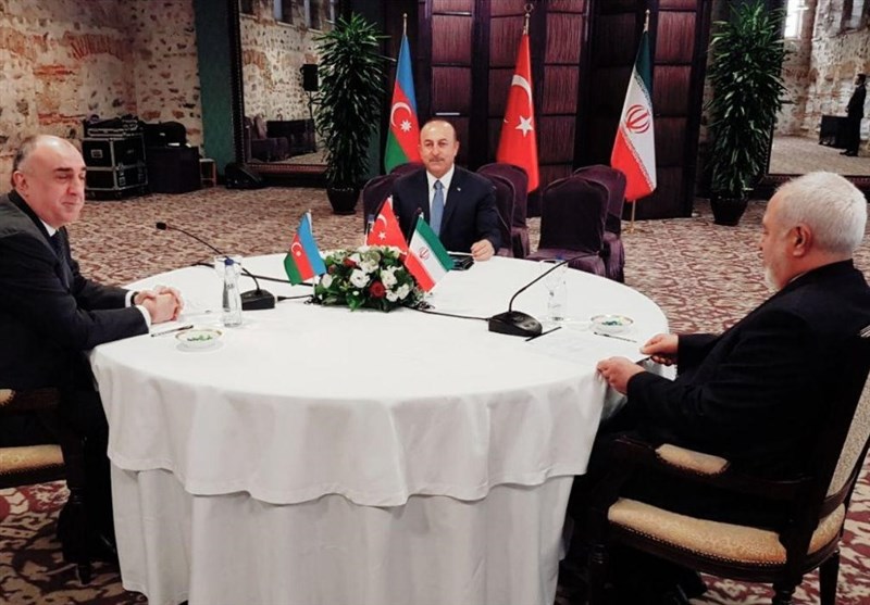 ششمین نشست سه جانبه وزرای خارجه ترکیه، ایران و جمهوری آذربایجان آغاز شد