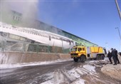 مهار آتشسوزی هواپیمای اسقاطی ماهان + فیلم