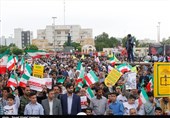 راهپیمایی 13 آبان بوشهر به روایت تصویر
