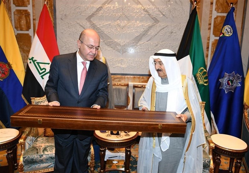 دیدار رئیس‌جمهور عراق و امیر کویت