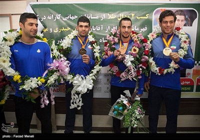 مراسم استقبال از قهرمانان کاراته کاران کرمانشاهی